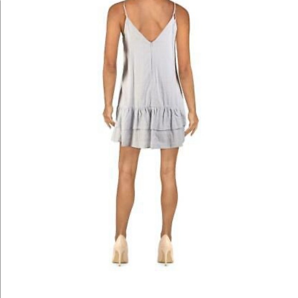 Gianni Bono blue eyelet ruffle drop waist mini dress, size small, - Picture 2 of 6